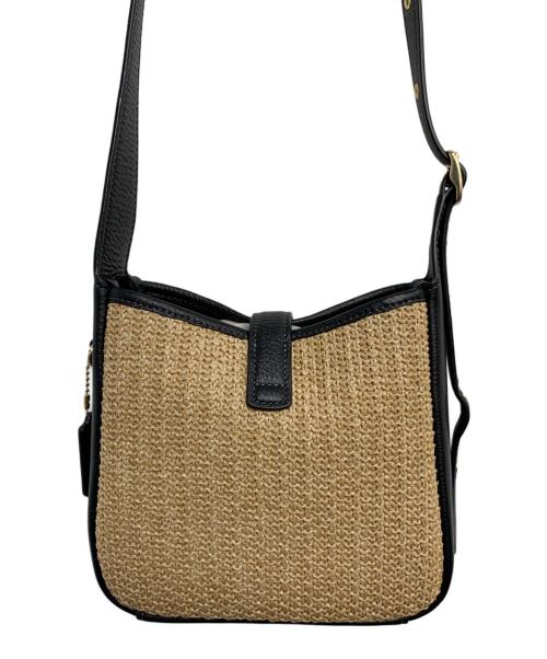 COACH（コーチ）COACH (コーチ) ハドリー ミニ クロスボディバッグ ブラック×ベージュの古着・服飾アイテム