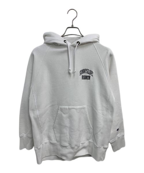 Champion REVERSE WEAVE（チャンピオン リバース ウィーブ）Champion REVERSE WEAVE (チャンピオン リバース ウィーブ) プルオーバーパーカー ホワイト サイズ:XLの古着・服飾アイテム