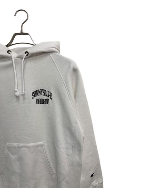 Champion REVERSE WEAVE（チャンピオン リバース ウィーブ）Champion REVERSE WEAVE (チャンピオン リバース ウィーブ) プルオーバーパーカー ホワイト サイズ:XLの古着・服飾アイテム