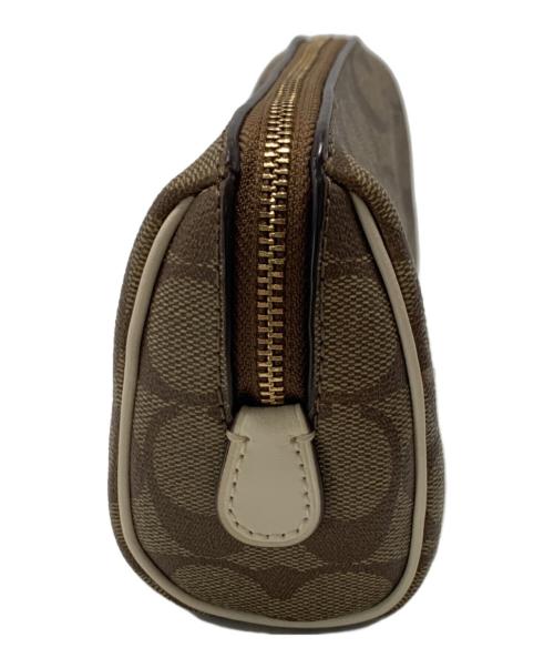 COACH（コーチ）COACH (コーチ) コスメポーチ ベージュの古着・服飾アイテム