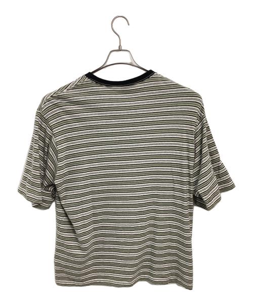 OVY（オヴィー）OVY (オヴィー) 半袖カットソー オリーブ×ホワイト サイズ:Lの古着・服飾アイテム