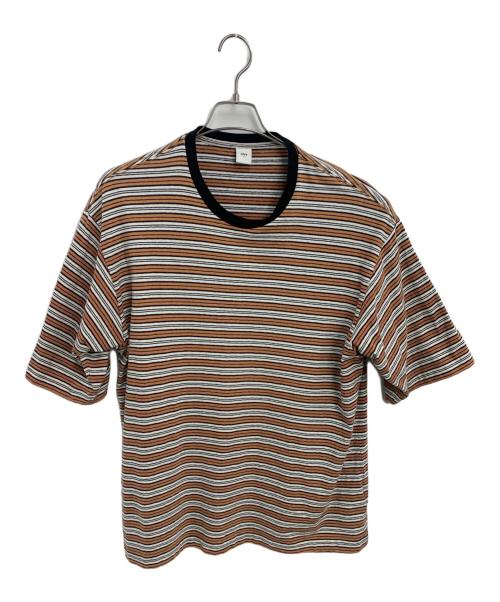 OVY（オヴィー）OVY (オヴィー) 半袖カットソー オレンジ×ホワイト サイズ:Lの古着・服飾アイテム