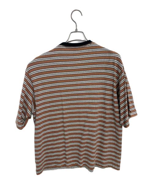 OVY（オヴィー）OVY (オヴィー) 半袖カットソー オレンジ×ホワイト サイズ:Lの古着・服飾アイテム