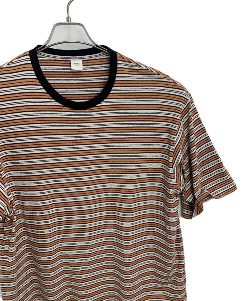 OVY（オヴィー）OVY (オヴィー) 半袖カットソー オレンジ×ホワイト サイズ:Lの古着・服飾アイテム