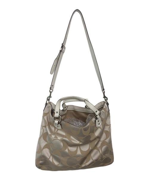 COACH（コーチ）COACH (コーチ) 2WAYバッグ ベージュ×ホワイトの古着・服飾アイテム