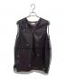 RITAN（リタン）の古着「Tulle Motife Vest」｜ブラック×ブラウン