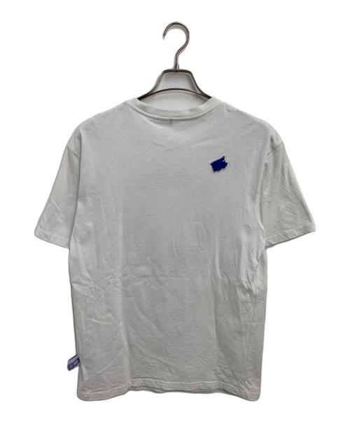 ADER error（アーダーエラー）ADER error (アーダーエラー) maison kitsune (メゾンキツネ) 半袖カットソー ホワイト×ブルー サイズ:SIZE  A1の古着・服飾アイテム