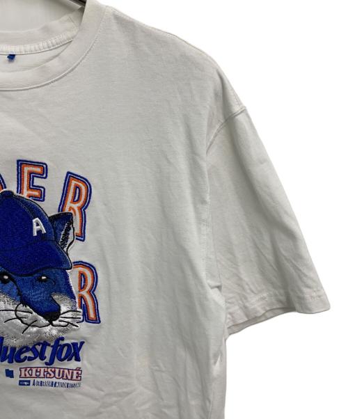 ADER error（アーダーエラー）ADER error (アーダーエラー) maison kitsune (メゾンキツネ) 半袖カットソー ホワイト×ブルー サイズ:SIZE  A1の古着・服飾アイテム