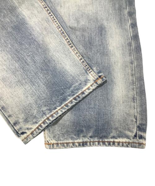 EVISU（エヴィス）EVISU (エヴィス) Daicock Print Baggy Jeans ブルー×ピンク サイズ:W40の古着・服飾アイテム