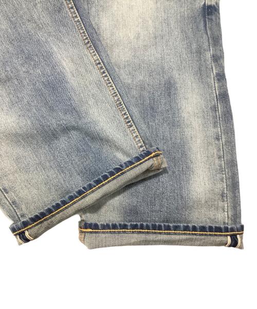 EVISU（エヴィス）EVISU (エヴィス) Daicock Print Baggy Jeans ブルー×ピンク サイズ:W40の古着・服飾アイテム