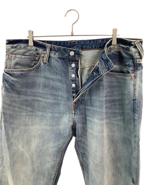 EVISU（エヴィス）EVISU (エヴィス) Daicock Print Baggy Jeans ブルー×ピンク サイズ:W40の古着・服飾アイテム