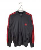 adidasアディダス）の古着「トラックジャケット」｜ブラック×レッド