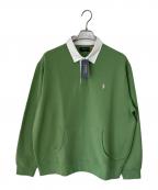 POLO RALPH LAURENポロ・ラルフローレン）の古着「ラガーシャツ」｜グリーン×ホワイト