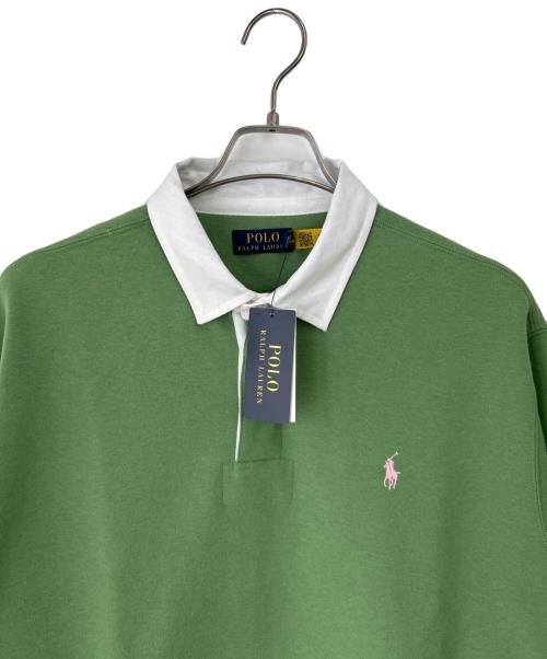POLO RALPH LAUREN（ポロ・ラルフローレン）POLO RALPH LAUREN (ポロ・ラルフローレン) ラガーシャツ グリーン×ホワイト サイズ:XL 未使用品の古着・服飾アイテム