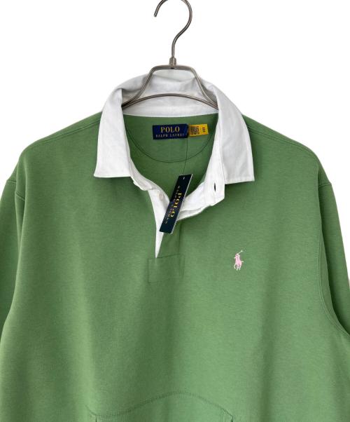 POLO RALPH LAUREN（ポロ・ラルフローレン）POLO RALPH LAUREN (ポロ・ラルフローレン) ラガーシャツ グリーン×ホワイト サイズ:XL 未使用品の古着・服飾アイテム