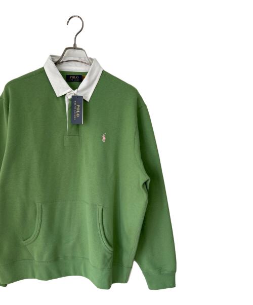 POLO RALPH LAUREN（ポロ・ラルフローレン）POLO RALPH LAUREN (ポロ・ラルフローレン) ラガーシャツ グリーン×ホワイト サイズ:XL 未使用品の古着・服飾アイテム