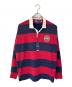 POLO RALPH LAUREN（ポロ・ラルフローレン）の古着「ラガーシャツ」｜ボルドー×ネイビー