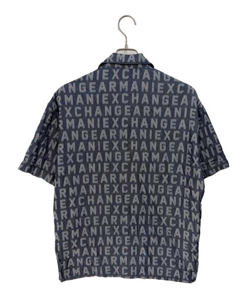 ARMANI EXCHANGE（アルマーニ エクスチェンジ）ARMANI EXCHANGE (アルマーニ エクスチェンジ) 半袖シャツ ネイビー×グレー サイズ:XSの古着・服飾アイテム
