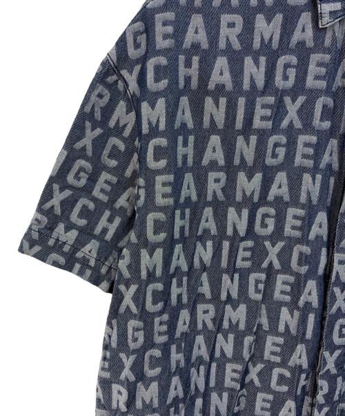ARMANI EXCHANGE（アルマーニ エクスチェンジ）ARMANI EXCHANGE (アルマーニ エクスチェンジ) 半袖シャツ ネイビー×グレー サイズ:XSの古着・服飾アイテム