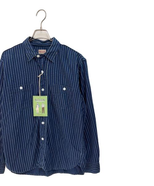 GENERAG（ジェネラグ）GENERAG (ジェネラグ) 長袖シャツ ネイビー サイズ:15の古着・服飾アイテム