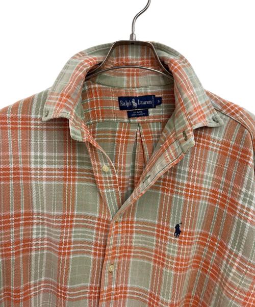 POLO RALPH LAUREN（ポロ・ラルフローレン）POLO RALPH LAUREN (ポロ・ラルフローレン) 長袖シャツ ベージュ×オレンジ サイズ:Lの古着・服飾アイテム
