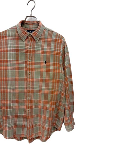 POLO RALPH LAUREN（ポロ・ラルフローレン）POLO RALPH LAUREN (ポロ・ラルフローレン) 長袖シャツ ベージュ×オレンジ サイズ:Lの古着・服飾アイテム