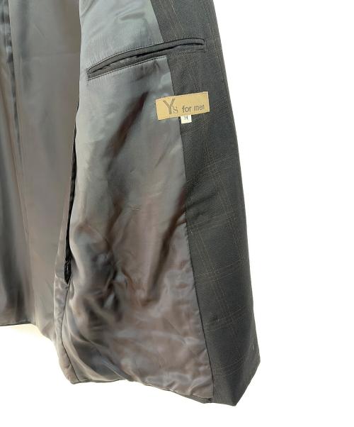 Y's for men（ワイズフォーメン）Y's for men (ワイズフォーメン) テーラードジャケット ブラック×ブラウン サイズ:Mの古着・服飾アイテム