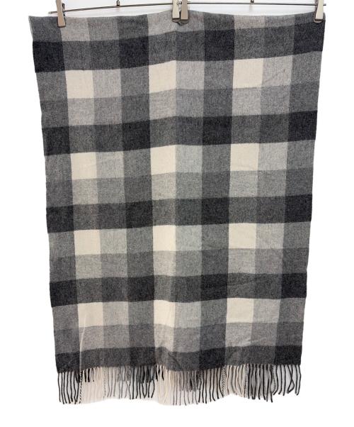 EDWARD BROWN（エドワードブラウン）EDWARD BROWN (エドワードブラウン) カシミヤマフラー グレー×ホワイトの古着・服飾アイテム