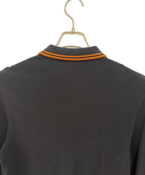 FRED PERRY（フレッドペリー）FRED PERRY (フレッドペリー) 長袖ポロシャツ ブラック×ブラウン サイズ:Sの古着・服飾アイテム