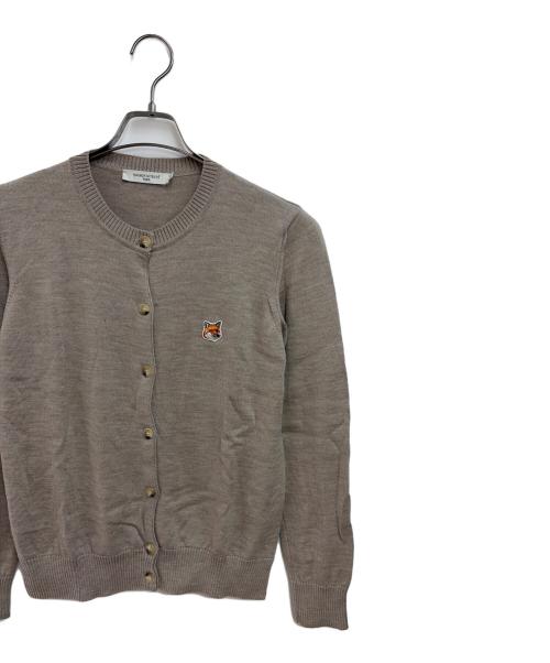 maison kitsune（メゾンキツネ）maison kitsune (メゾンキツネ) 薄手カーディガン ベージュ サイズ:Mの古着・服飾アイテム