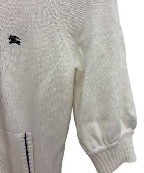 BURBERRY BLUE LABEL（バーバリー ブルー レーベル）BURBERRY BLUE LABEL (バーバリー ブルー レーベル) ニットパーカー ホワイト サイズ:38の古着・服飾アイテム