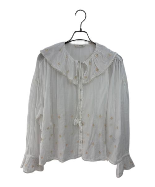 tumugu（ツムグ）tumugu (ツムグ) 長袖ブラウス ホワイト サイズ:Fの古着・服飾アイテム