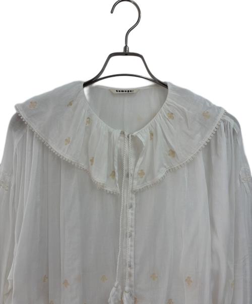 tumugu（ツムグ）tumugu (ツムグ) 長袖ブラウス ホワイト サイズ:Fの古着・服飾アイテム