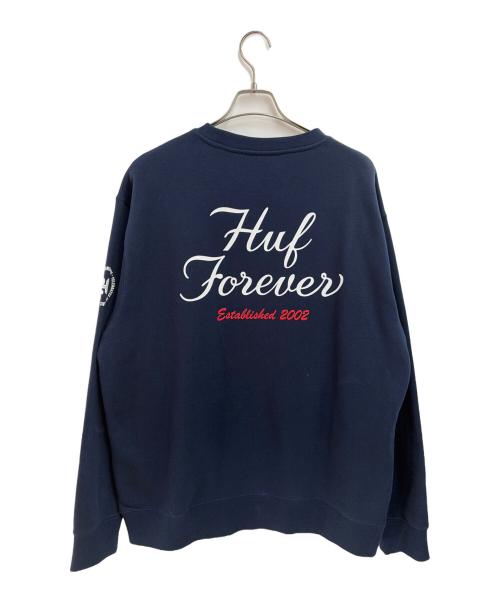 HUF（ハフ）HUF (ハフ) 長袖スウェット ネイビー サイズ:XXLの古着・服飾アイテム