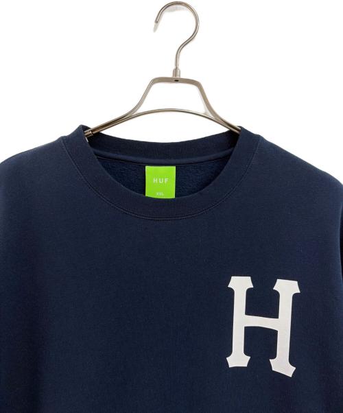 HUF（ハフ）HUF (ハフ) 長袖スウェット ネイビー サイズ:XXLの古着・服飾アイテム