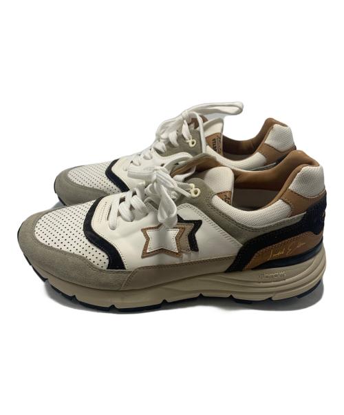 atlantic stars（アトランティックスターズ）atlantic stars (アトランティックスターズ) スニーカー ホワイト×ベージュ サイズ:SIZE 42の古着・服飾アイテム
