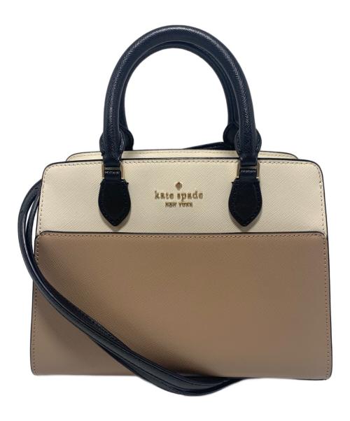 Kate Spade（ケイトスペード）Kate Spade (ケイトスペード) 2WAYショルダーバッグ ベージュ×ホワイトの古着・服飾アイテム