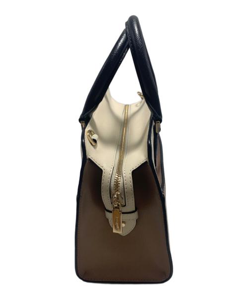 Kate Spade（ケイトスペード）Kate Spade (ケイトスペード) 2WAYショルダーバッグ ベージュ×ホワイトの古着・服飾アイテム