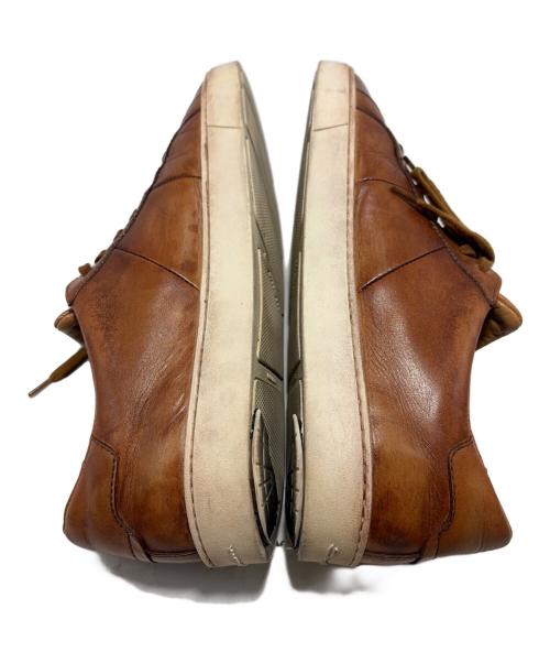 Santoni（サントーニ）Santoni (サントーニ) レザースニーカー ブラウン サイズ:9の古着・服飾アイテム