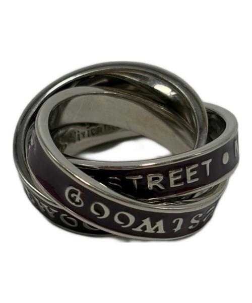 Vivienne Westwood（ヴィヴィアンウエストウッド）Vivienne Westwood (ヴィヴィアンウエストウッド) 3連リング シルバー×パープル系 サイズ:20号相当の古着・服飾アイテム