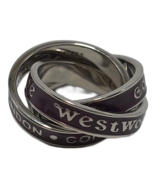 Vivienne Westwood（ヴィヴィアンウエストウッド）Vivienne Westwood (ヴィヴィアンウエストウッド) 3連リング シルバー×パープル系 サイズ:20号相当の古着・服飾アイテム
