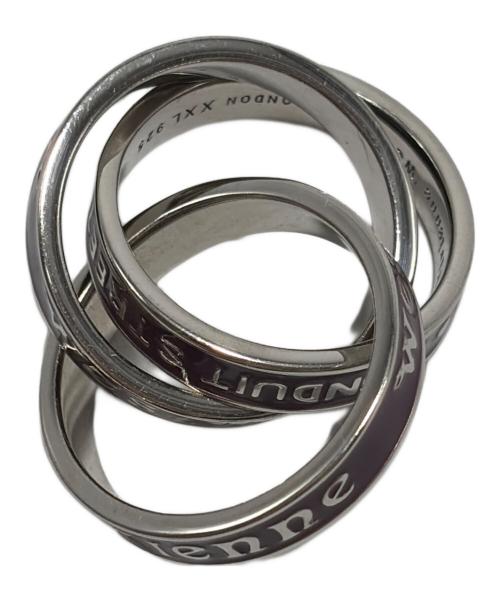 Vivienne Westwood（ヴィヴィアンウエストウッド）Vivienne Westwood (ヴィヴィアンウエストウッド) 3連リング シルバー×パープル系 サイズ:20号相当の古着・服飾アイテム