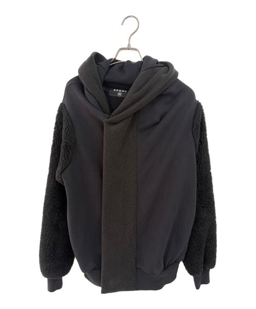gomme（ゴム）gomme (ゴム) 切替Wジップパーカー ブラック サイズ:1の古着・服飾アイテム