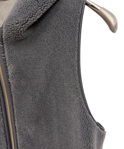 Risley（リズレー）Risley (リズレー) リバーシブルロングベスト グレー サイズ:Fの古着・服飾アイテム
