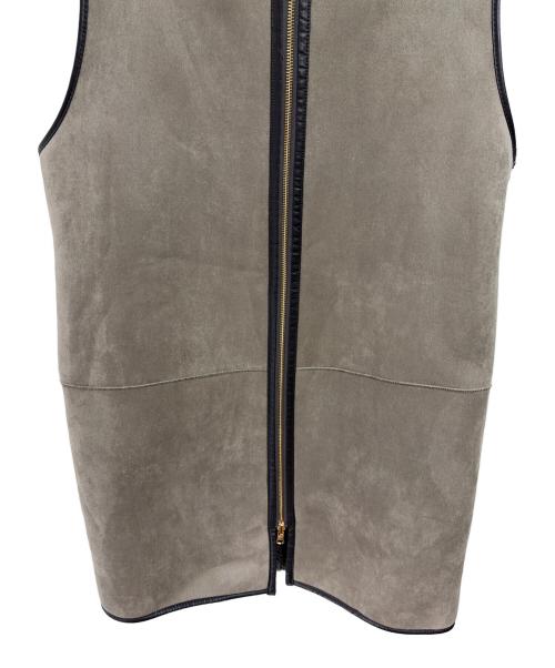 Risley（リズレー）Risley (リズレー) リバーシブルロングベスト グレー サイズ:Fの古着・服飾アイテム