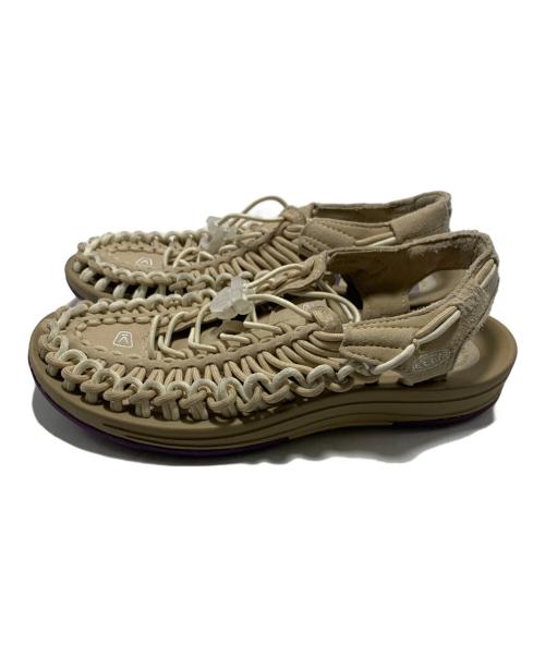 KEEN（キーン）KEEN (キーン) アウトドアサンダル カーキ×パープル サイズ:24cmの古着・服飾アイテム