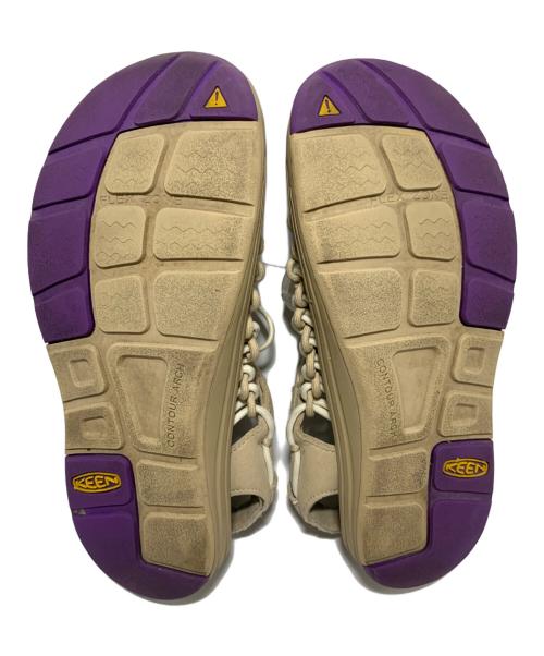 KEEN（キーン）KEEN (キーン) アウトドアサンダル カーキ×パープル サイズ:24cmの古着・服飾アイテム