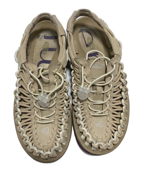 KEEN（キーン）KEEN (キーン) アウトドアサンダル カーキ×パープル サイズ:24cmの古着・服飾アイテム