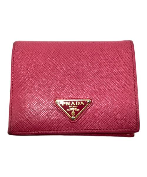 PRADA（プラダ）PRADA (プラダ) 2つ折り財布 ショッキングピンクの古着・服飾アイテム