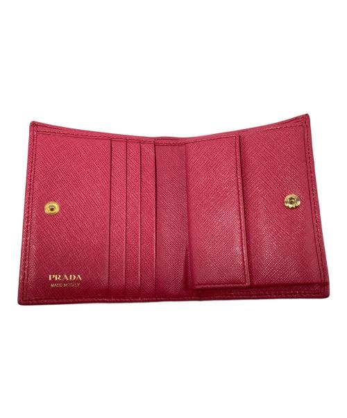PRADA（プラダ）PRADA (プラダ) 2つ折り財布 ショッキングピンクの古着・服飾アイテム